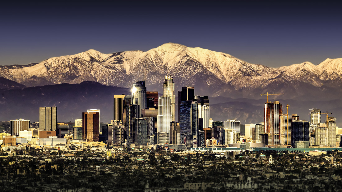 Landscape view of Los Angeles, California